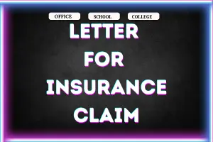 Insurance Claim Letter Free Samples